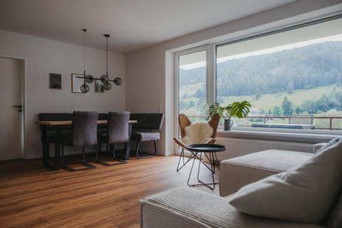 Natural landscape, Living room, Seating area, Dining area, Mountain view