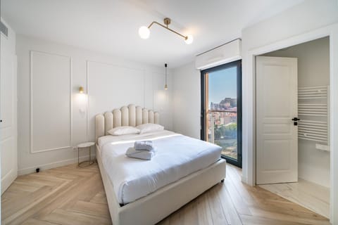 Bed, Photo of the whole room, Bedroom, towels, wardrobe