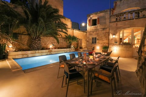 Night, Seating area, Swimming pool, Swimming pool