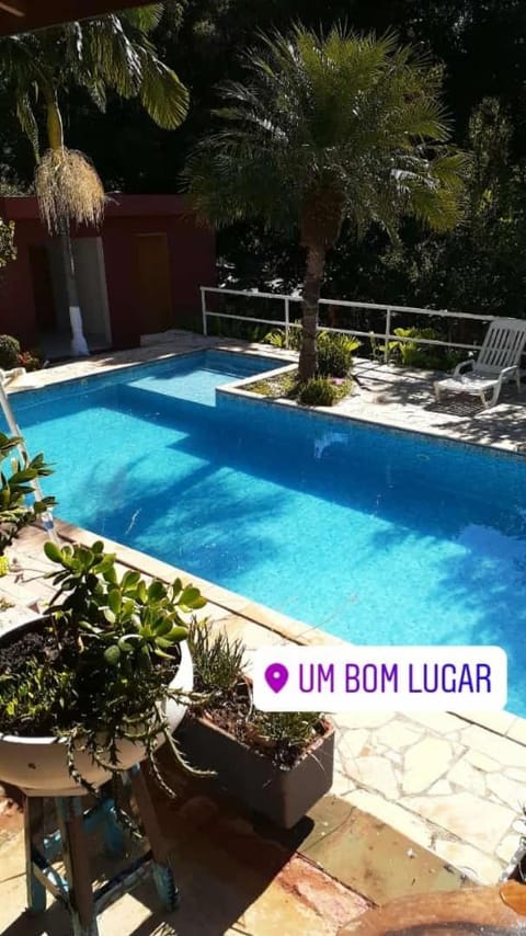 Natural landscape, Text overlay, Pool view, sunbed