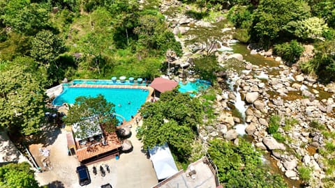 Natural landscape, Bird's eye view, Pool view, Swimming pool