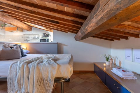 Bed, Kitchen or kitchenette, Living room, Photo of the whole room, Seating area, Bedroom