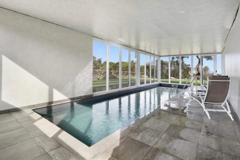 Property building, Living room, Swimming pool