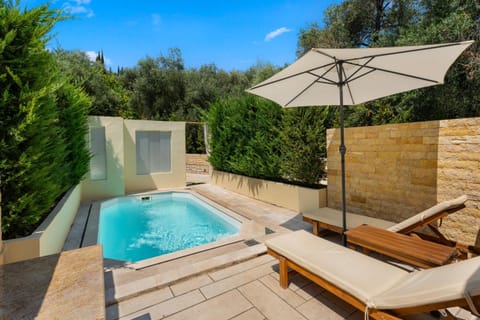 Property building, Living room, Swimming pool