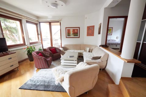 Bed, Living room, Photo of the whole room, Seating area, Bedroom