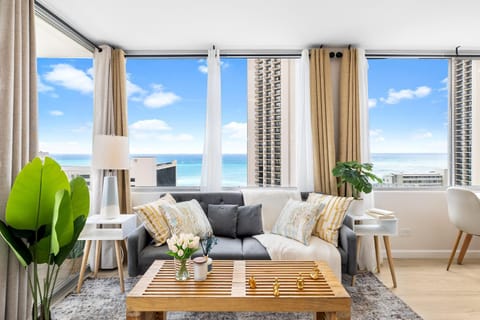Living room, Seating area, Sea view