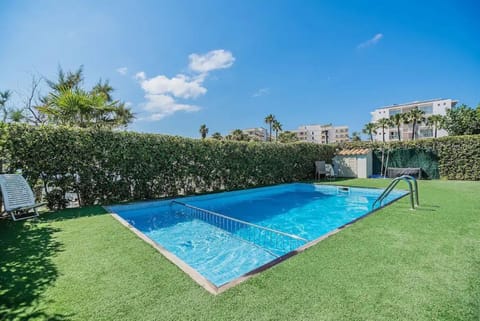 Property building, Living room, Swimming pool