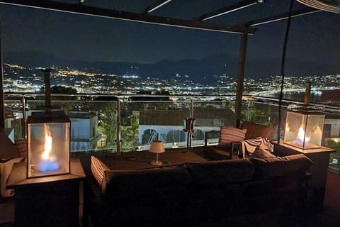 Night, View (from property/room), Balcony/Terrace, Other, Mountain view