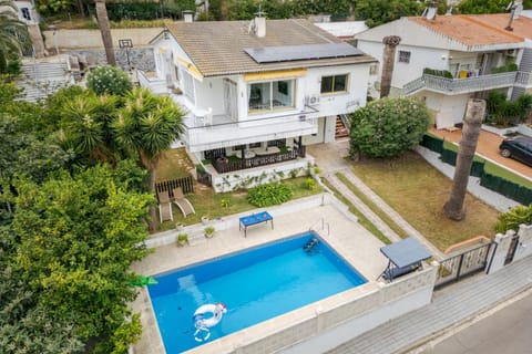 Property building, Living room, Swimming pool