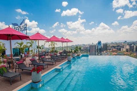 Pool view, Swimming pool, sunbed