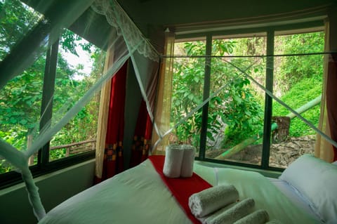 Bed, Natural landscape, View (from property/room), Photo of the whole room, towels