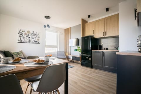 Living room, kitchen