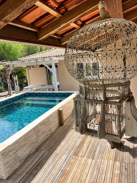Property building, Living room, Swimming pool