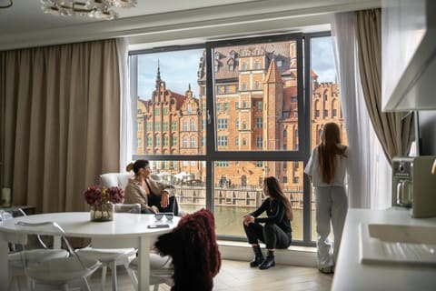 People, Living room, Seating area, City view, City view