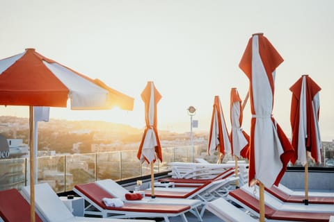 Swimming pool, Sunset