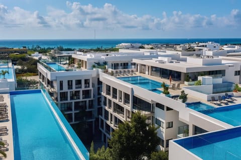 Property building, Natural landscape, Bird's eye view, Pool view, Sea view, Swimming pool, Location