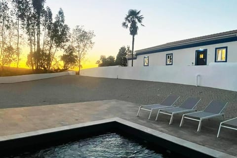 Natural landscape, Pool view, Swimming pool, Sunset