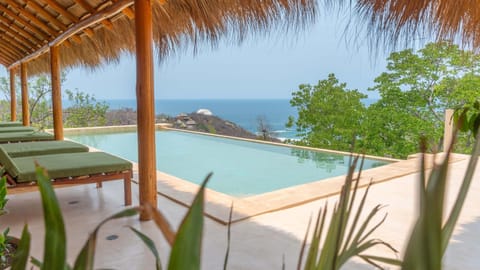 Day, Natural landscape, View (from property/room), Pool view, Sea view, Swimming pool, sunbed