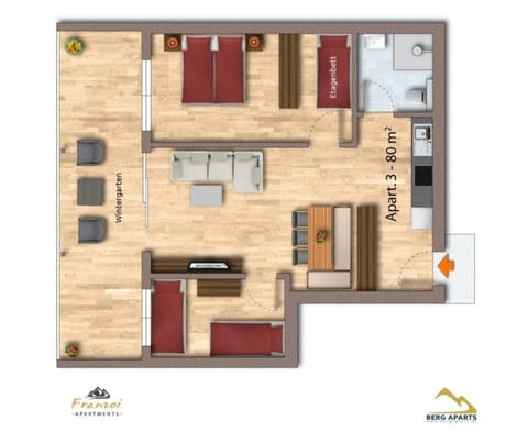 Berg Aparts Faschina - 03 Apartment in Fontanella