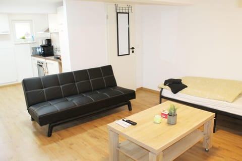 Kitchen or kitchenette, Living room, Seating area
