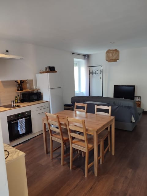 Kitchen or kitchenette, Dining area, minibar, pet friendly, stove