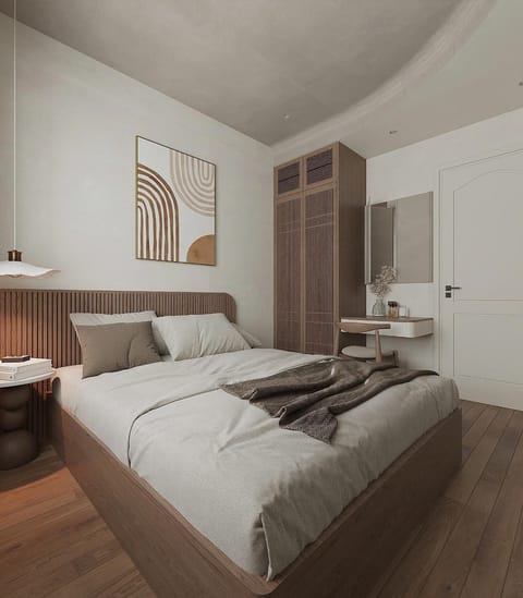 Photo of the whole room, Bedroom