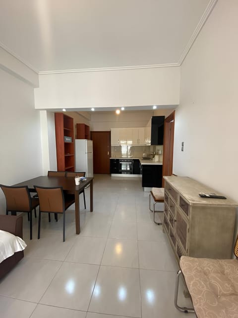 Living room, kitchen
