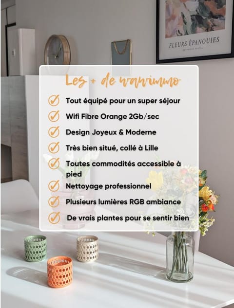 Le design *Vieux Lille*parking gratuit*fibre Apartment in Lille