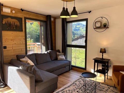 Appartement neuf aux Gets, proche remontées mécaniques, terrasse sud, 6 couchages, garage, WiFi - FR-1-623-350 Apartment in Les Gets