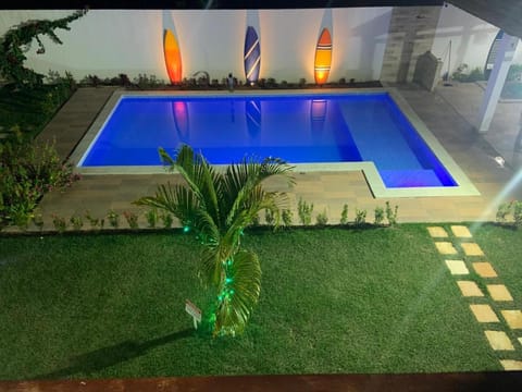 Night, Pool view, Swimming pool