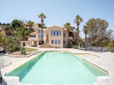 Property building, Living room, Swimming pool