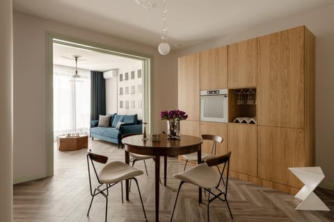 Living room, kitchen