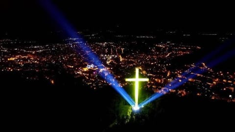 Property building, Night, Bird's eye view, City view