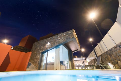 Off site, Night, Swimming pool