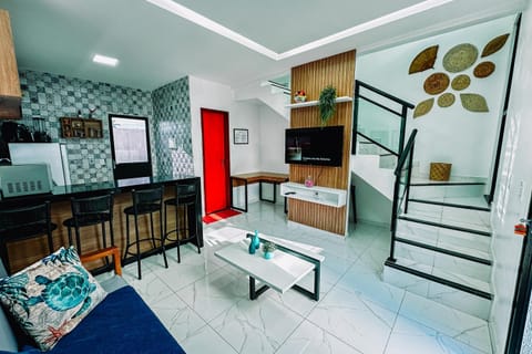 Living room, kitchen