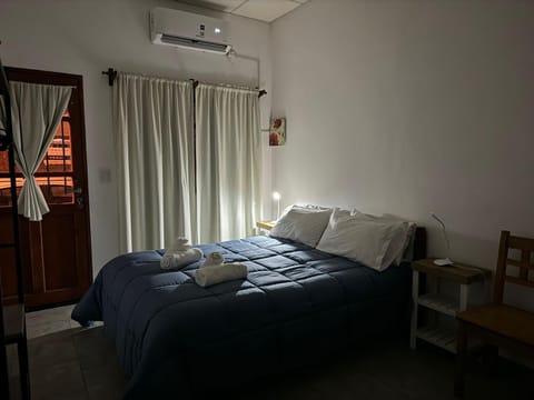 Bed, Bedroom, towels, air conditioner