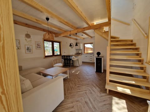 Kitchen or kitchenette, Living room, Seating area