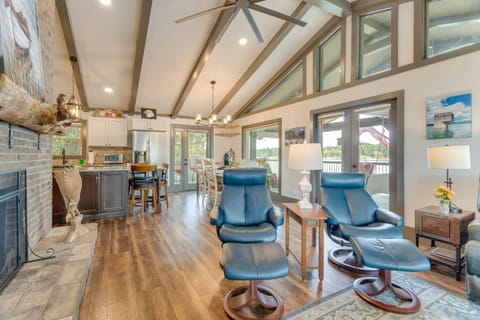 Lakefront Hayesville Retreat with Private Swim Dock House in Chatuge Lake