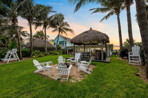 Oceanfront Cocoa Beach Vacation Home Private Beach, Tiki Bar & Family Fun House in Cocoa Beach
