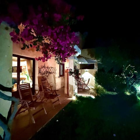 Property building, Patio, Night, Garden view