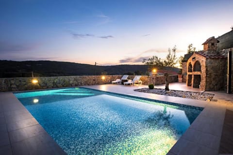 Patio, Natural landscape, Pool view, Swimming pool, sunbed