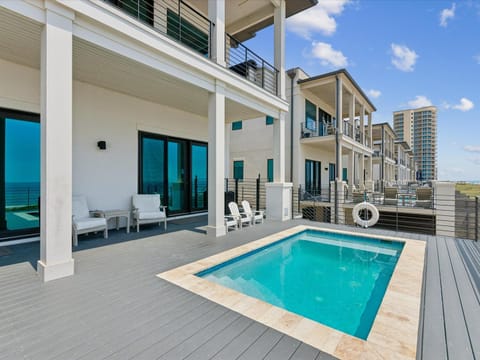 Balcony/Terrace, Seating area, Pool view, Sea view, Swimming pool