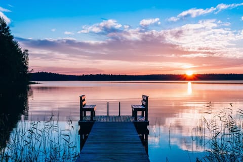 Lake view, Sunset