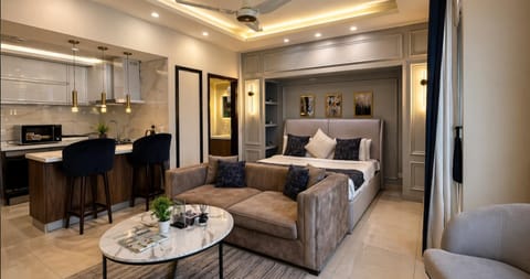 Bed, Living room, Seating area, Dining area, Bedroom