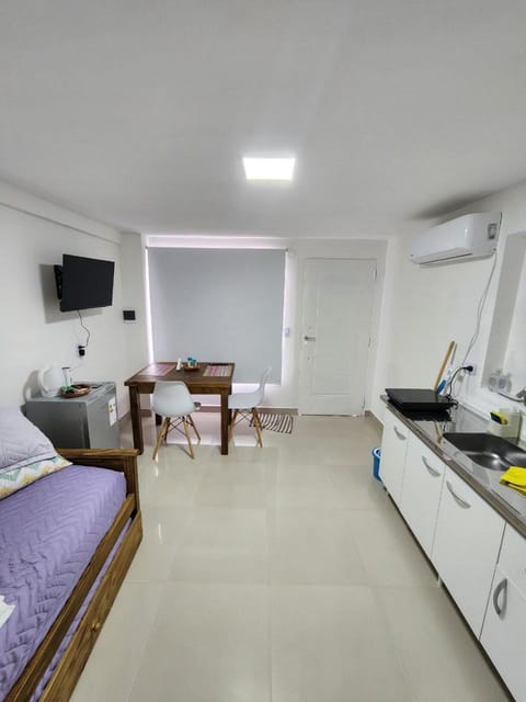 Bed, Kitchen or kitchenette, air conditioner