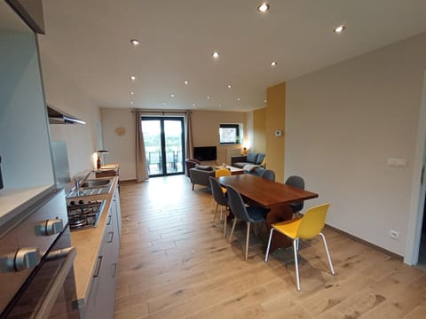 Living room, kitchen