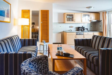 Living room, kitchen