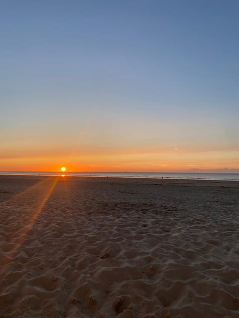 Beach, Sea view, Sunset