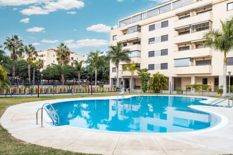 Property building, Living room, Swimming pool