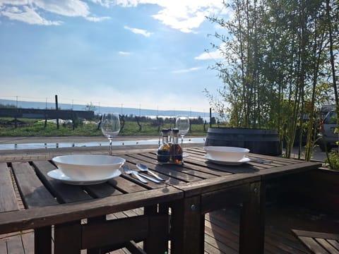 Patio, Dining area, Sea view, Quiet street view